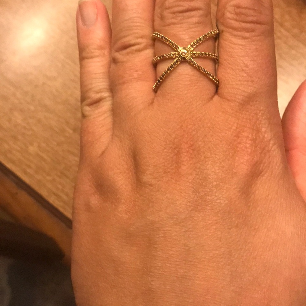 Henri Bendel Gold /Brown ring